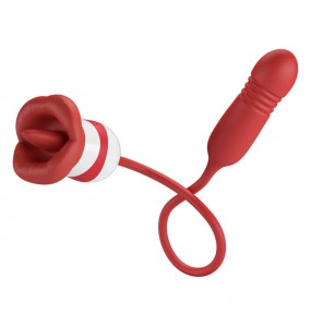Pretty Love - Ashlynn Tongue Licking Thrusting Vibrator (Chargeable - Red) Pretty Love - Ashlynn Tongue Licking Thrusting Vibrator (Chargeable - Red)